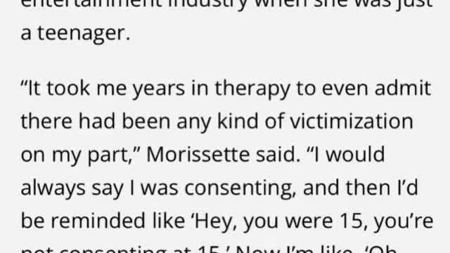 ALANIS MORISSETTE ADMITS MUSIC INDUSTRY RUN BY PEDOPHILES.