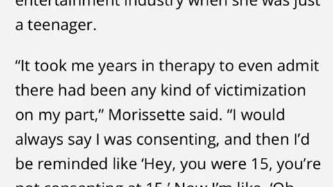 ALANIS MORISSETTE ADMITS MUSIC INDUSTRY RUN BY PEDOPHILES.
