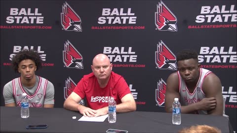 Ball State's Michael Lewis & Players Post-Game Press Conference After 94-84 Loss to Indiana State