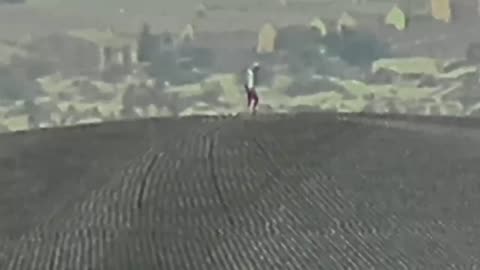 Pedestrian spotted walking across highest point of the Sphere in Las Vegas. #short