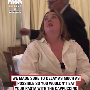 Waiter refuses to serve cappuccino with pasta