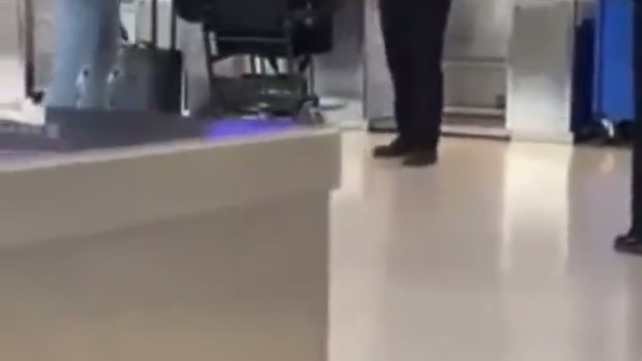 Airlines Attendant Catches Hands