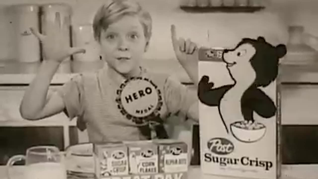 1960s - Sugar Crisp Cereal Can Take on a Bank Robber