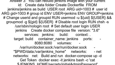 Starting Jenkins in Docker Container