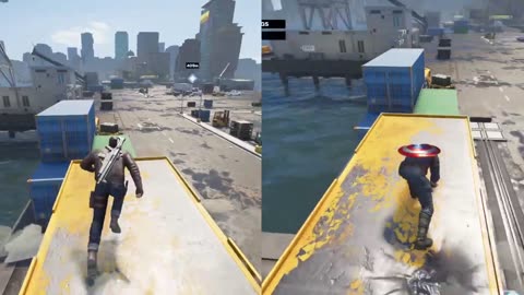 Winter Soldier VS Captain America Parkour Comparison _ Marvel's Avengers Game PS5