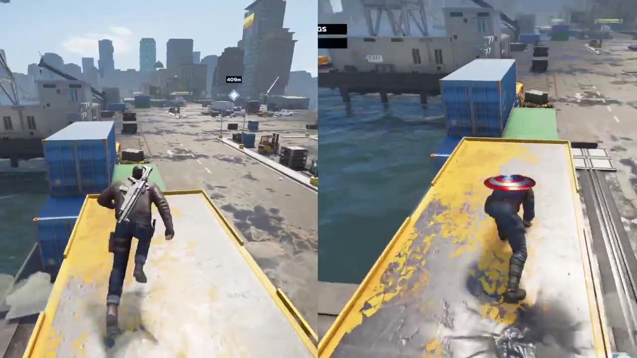 Winter Soldier VS Captain America Parkour Comparison _ Marvel's Avengers Game PS5