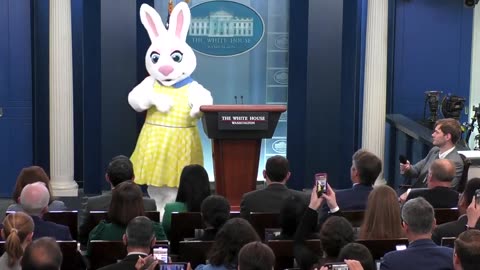 Easter Bunny Makes Everyone Uncomfortable While Visiting The WH Briefing Room