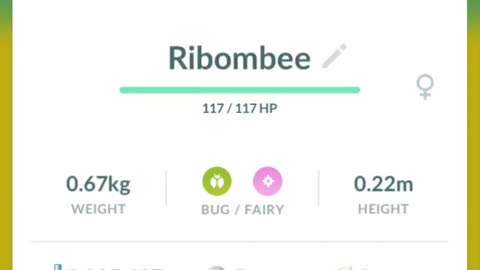 Evolving cutiefly into Ribombee