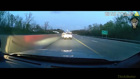 Dashcam shows Ohio Trooper pulling up to a disabled vehicle and discover they tried to steal a truck