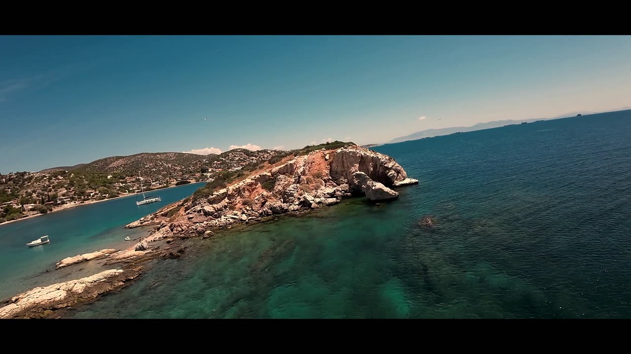 Flying over the sea