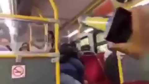 This girl set off a firework on a public bus…