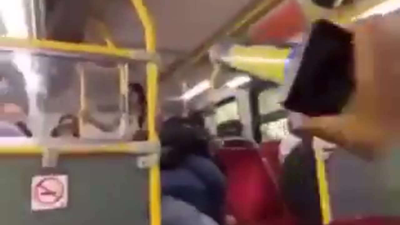 This girl set off a firework on a public bus…