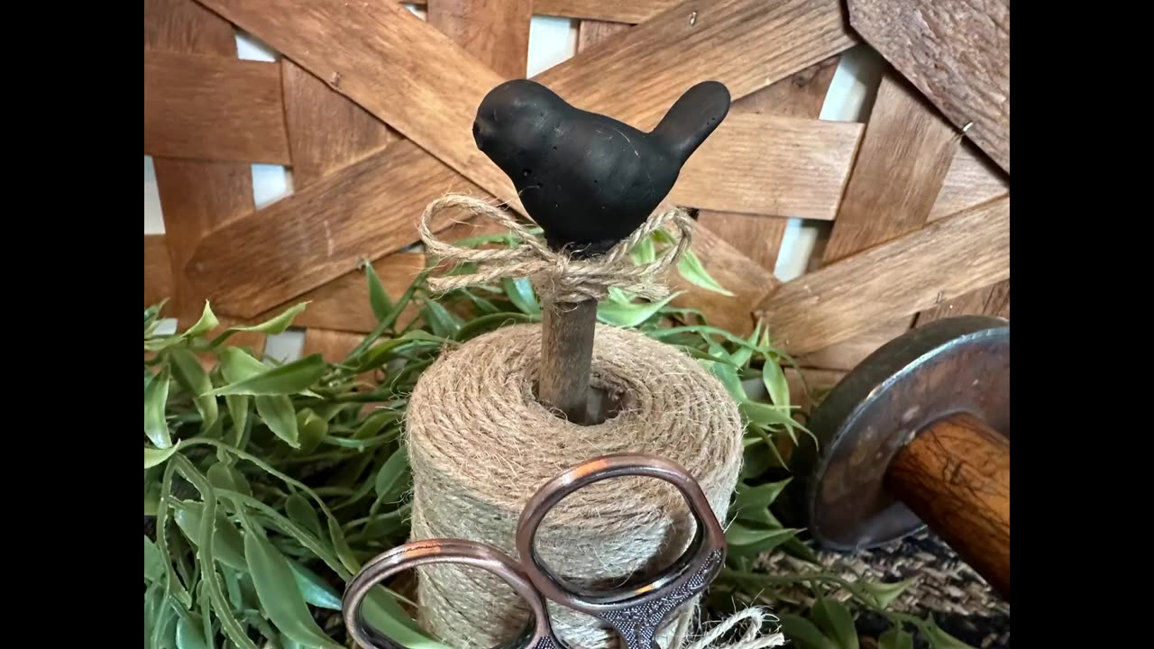 Vintage Looking Twine Holder From Thrifted & Dollar Tree Wood