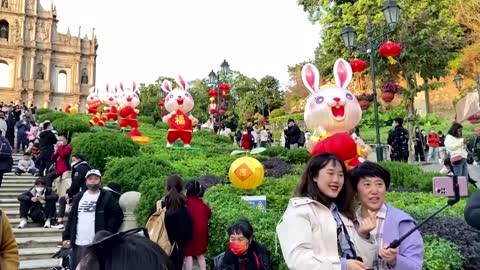 Tourists swamp Macau over Lunar New Year