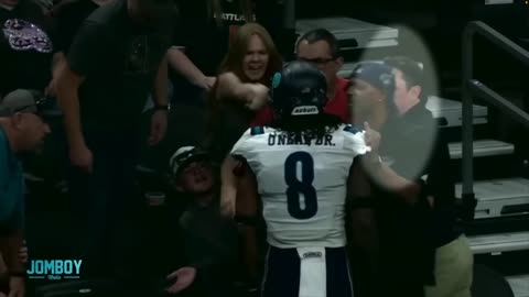 Football player goes ...............