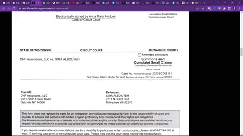 Fake Case 1 (Miranda Teabo) - Court says there is no case