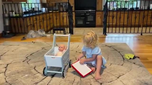 Golden Retriever Pup Follows Adorable Little Girl Everywhere! Best Friends! (Cutests Ever!!)