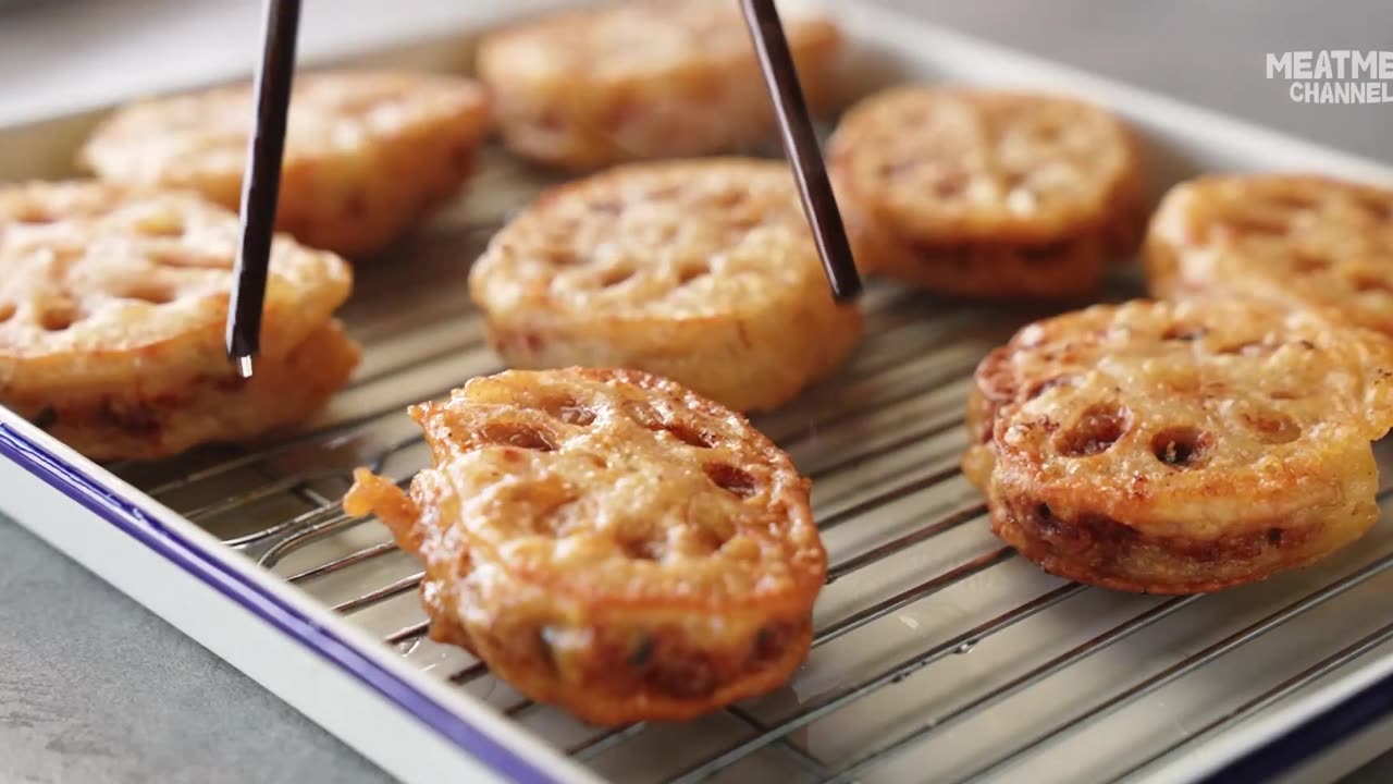 Crispy Stuffed Lotus Root with Pork