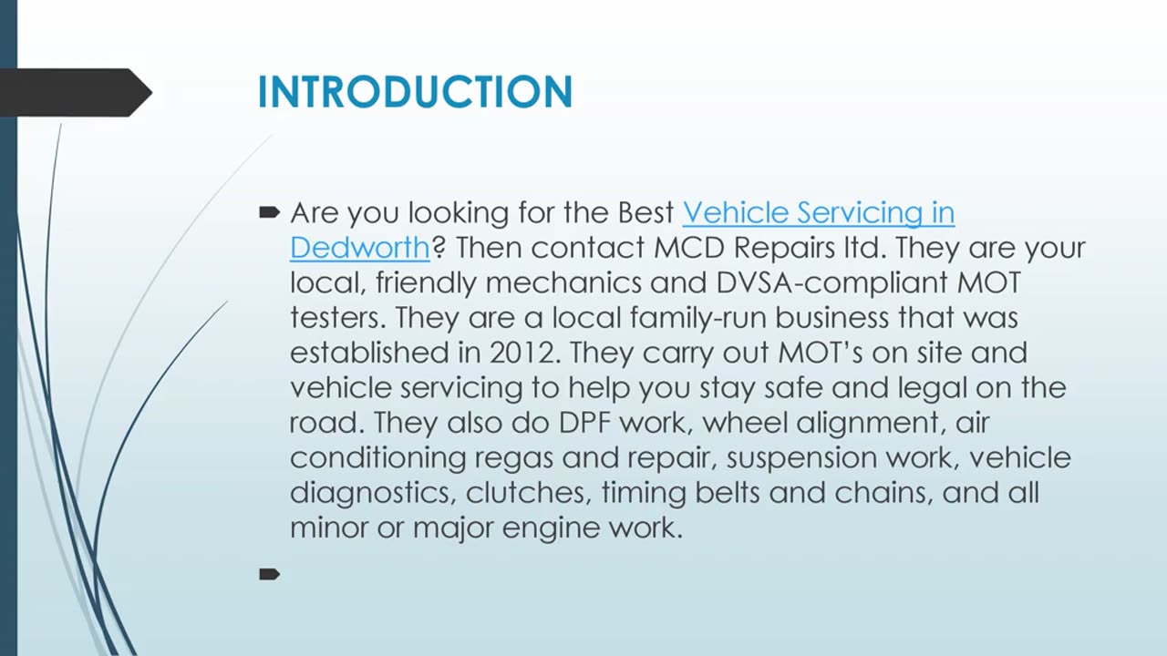 Get The Best Vehicle Servicing in Dedworth.