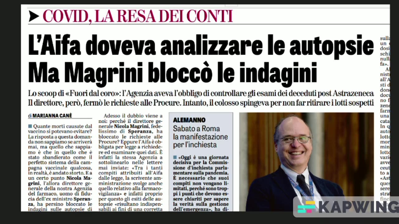 Aifa blocca le autopsie sui finti vaccini perché non siano note le cause di decesso