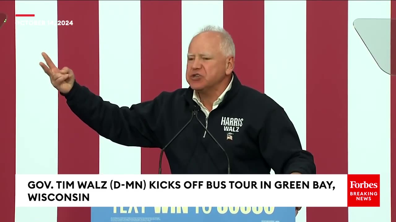 Tim Walz Says He's 'About Two Hits Away From Being A Regular On Fox News' At Wisconsin Event