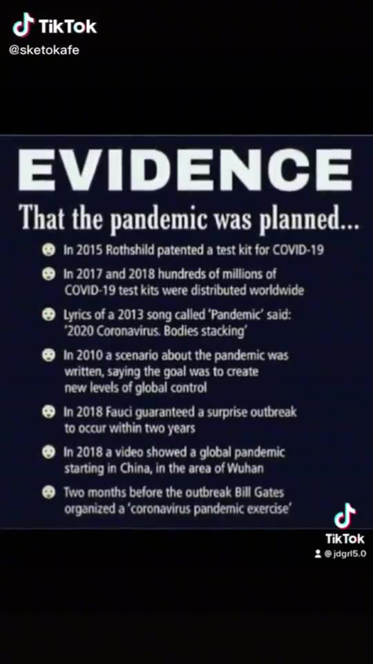 EVIDENCE that the PANDEMIC was PLANNED