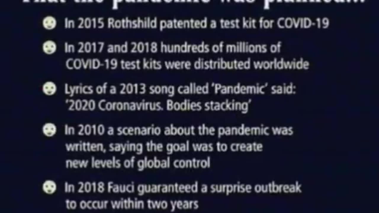 EVIDENCE that the PANDEMIC was PLANNED