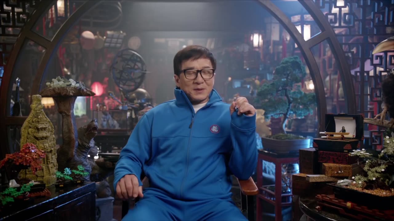 Lego Movie stunt performed by Jackie Chan
