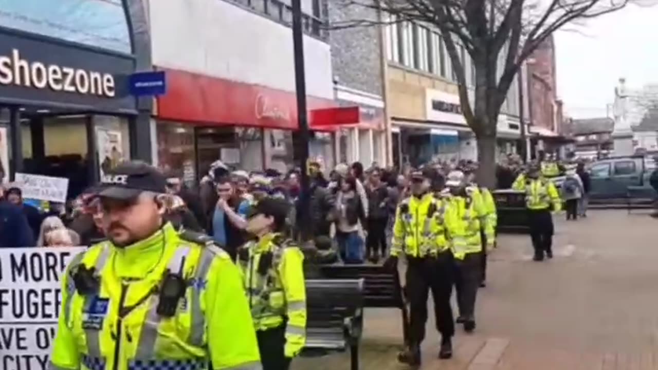 The people of Carlisle hit the streets today against hotels in their area being used...