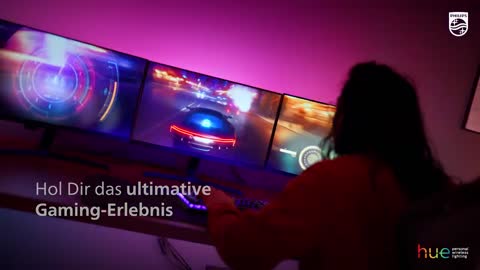 Philips Hue Play Gradient Lightstrip für drei Monitore