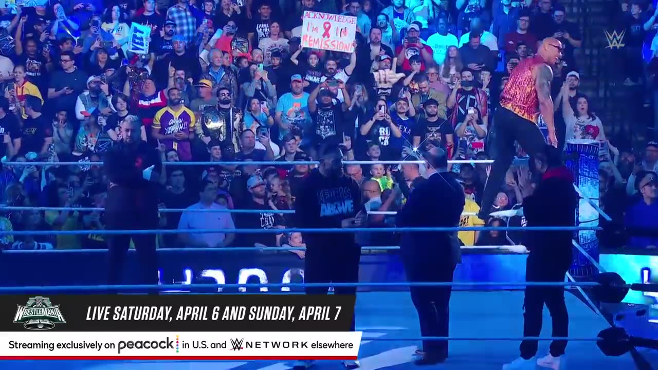 FULL SEGMENT – Rhodes and Rollins accept The Rock and Reigns’ Challenge_ SmackDown, March 8, 2024