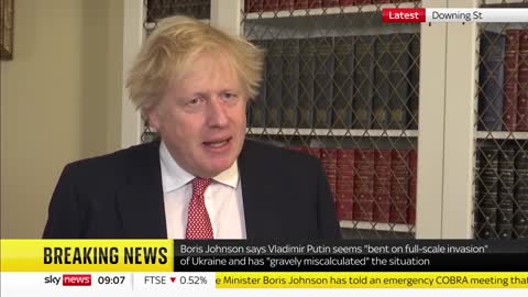 Boris Johnson says Putin is fixed on a 'full-scale invasion'- NEWS OF WORLD 🌏
