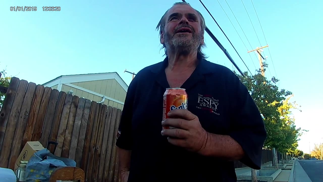 Fred is homeless and one positive person!!