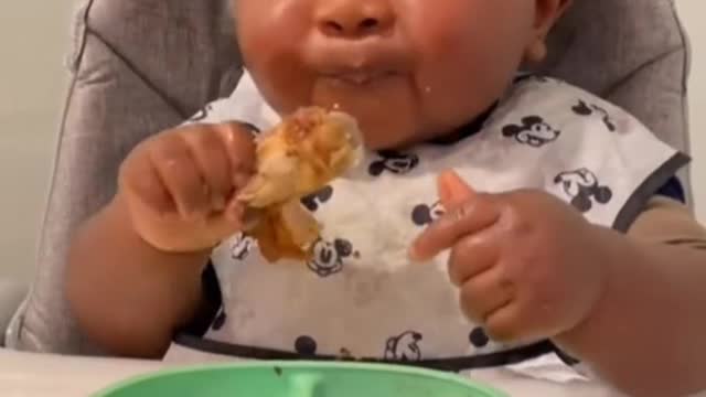 The chicken leg is delicious