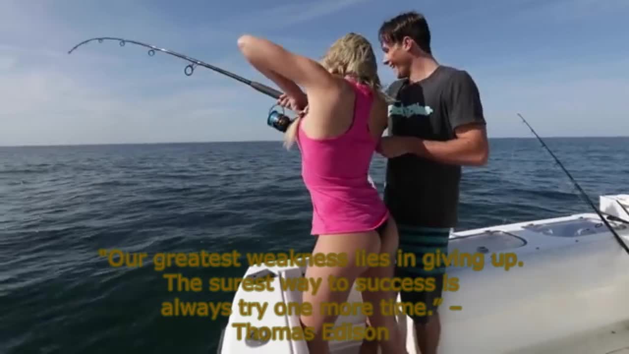 Girl Fishing for the First Time