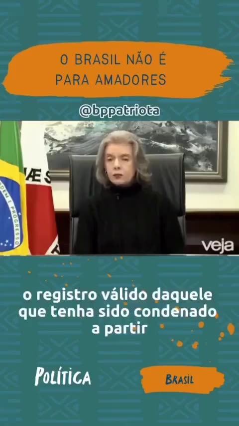 Carmen Lúcia: O direito brasileiro não permite que haja o registro válido daquele que foi condenado em 2ª instância.