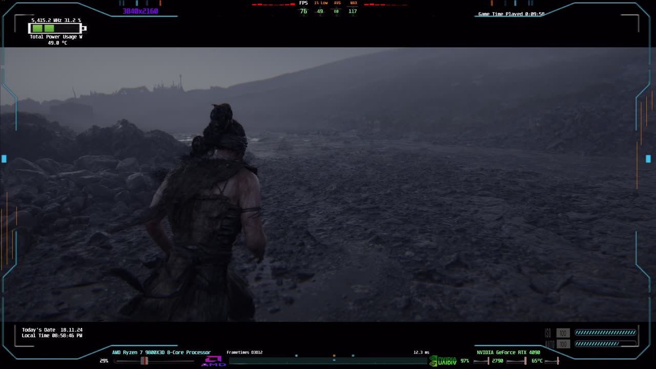 Senua's Saga Hellblade II Sony Bravia 9 Rtx 4090 AMD 9800x3d