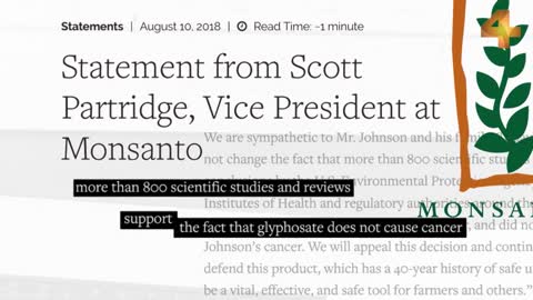 Secret Tactics Monsanto Used to Protect Roundup. Four Corners Documentary