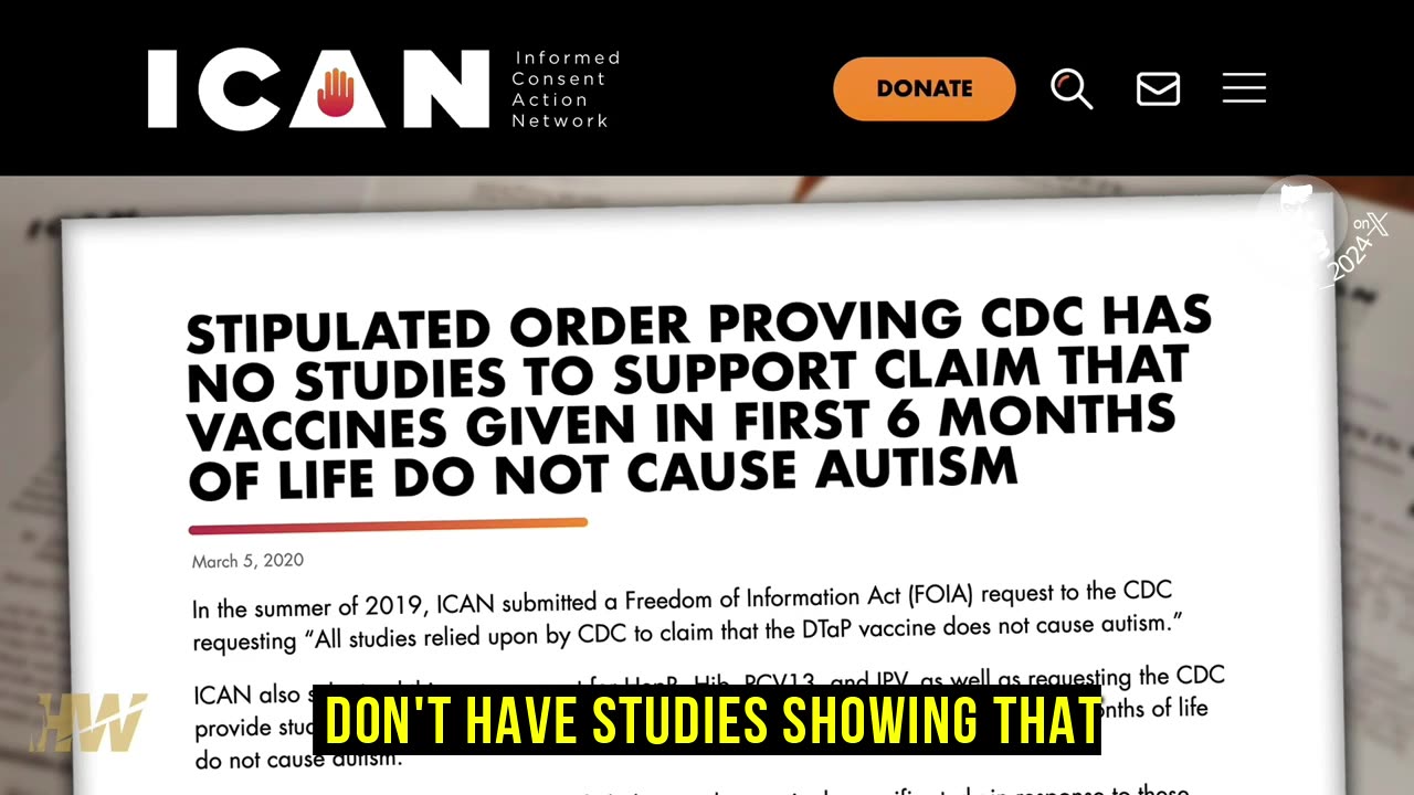 They don't have studies showing that the vaccines don't cause autism