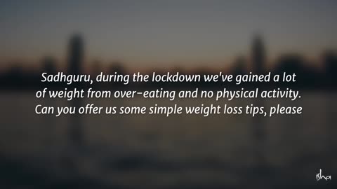 how to lose weight being locked?