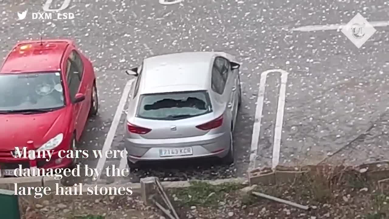 Giant hailstones kill toddler and injure 30 in Spain