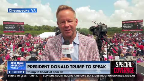 Massive Turnout in Chesapeake, VA for President Trump
