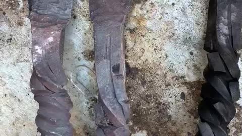 Forged bottle opener’s before filling