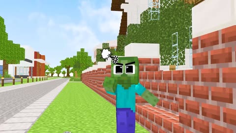Monster School Zombies vs my friend is a rich dog - Minecraft Animation