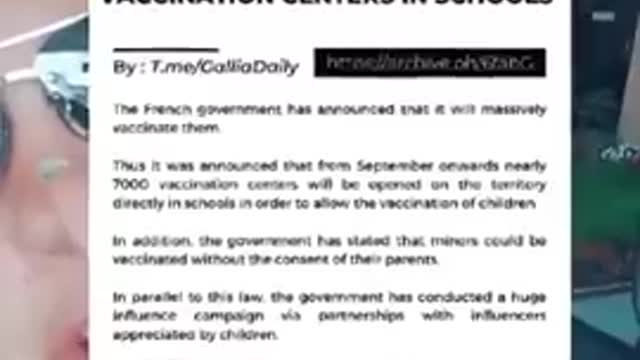 FRENCH GOVERNMENT TO OPEN 7,000 VACCINATION CENTERS IN SCHOOLS