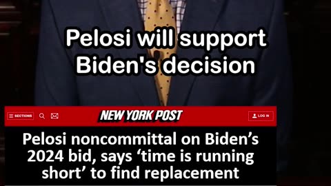 Pelosi Noncommittal on Biden, Says ‘Time is Running Short’ to Find Replacement