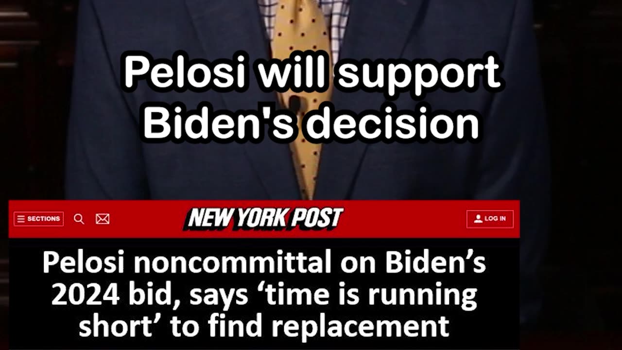 Pelosi Noncommittal on Biden, Says ‘Time is Running Short’ to Find Replacement