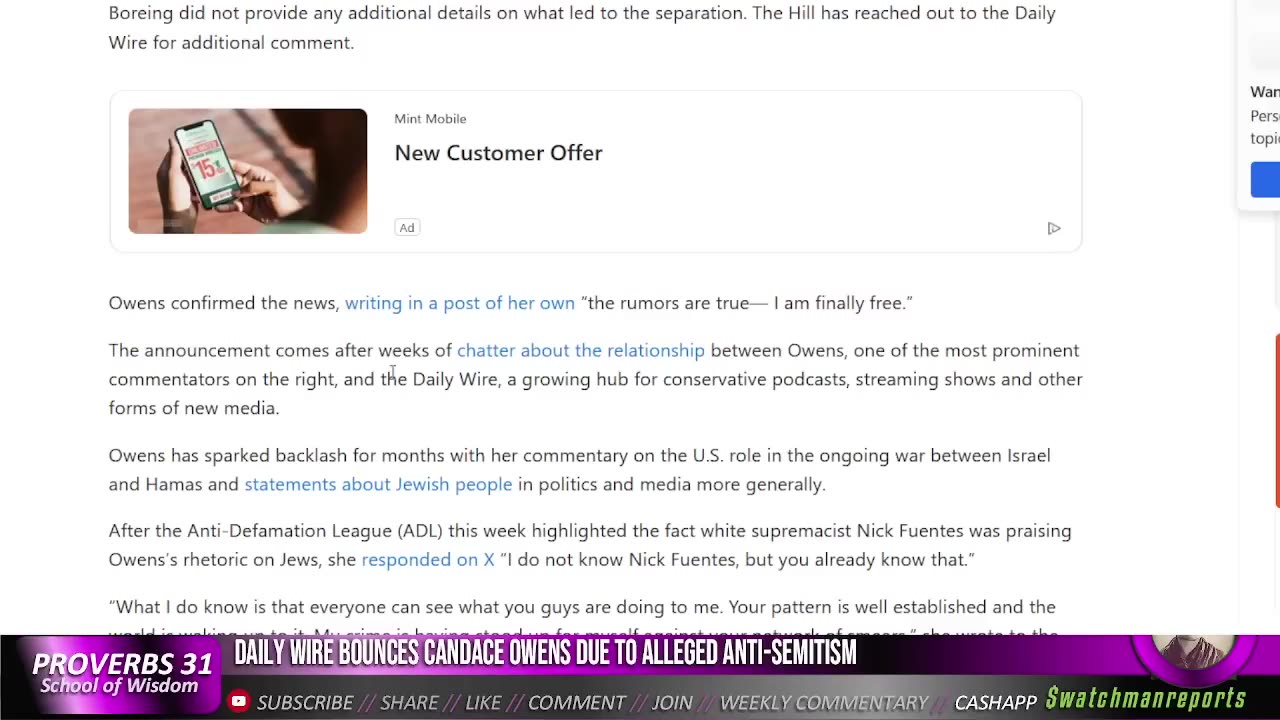 ***Candace Owens Bounced by Daily Wire Due to Alleged Anti-SEMlTlSM***