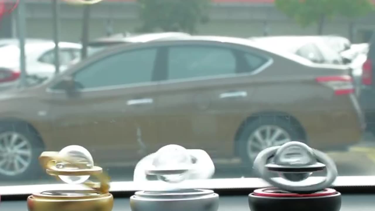 Car Air Freshener Solar Rotary Levitation Auto Perfume Interior