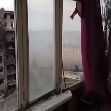 Russians Shell Highrise Buildings in Bakhmut